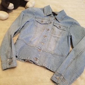 Rafaella Light Denim Jean Jacket Jacket Size 8